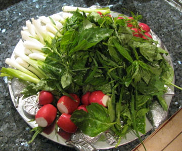 Traditional Persian Herb Dish Top View