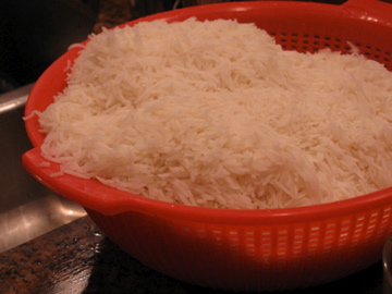 Drain the rice