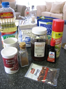 Some of the Honey Cake Ingredients...but not all